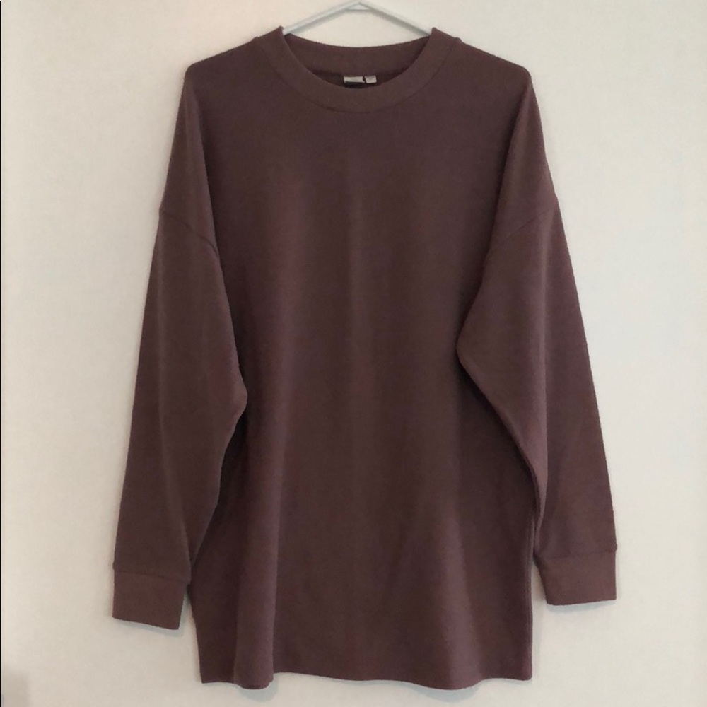 Long taupe sweater